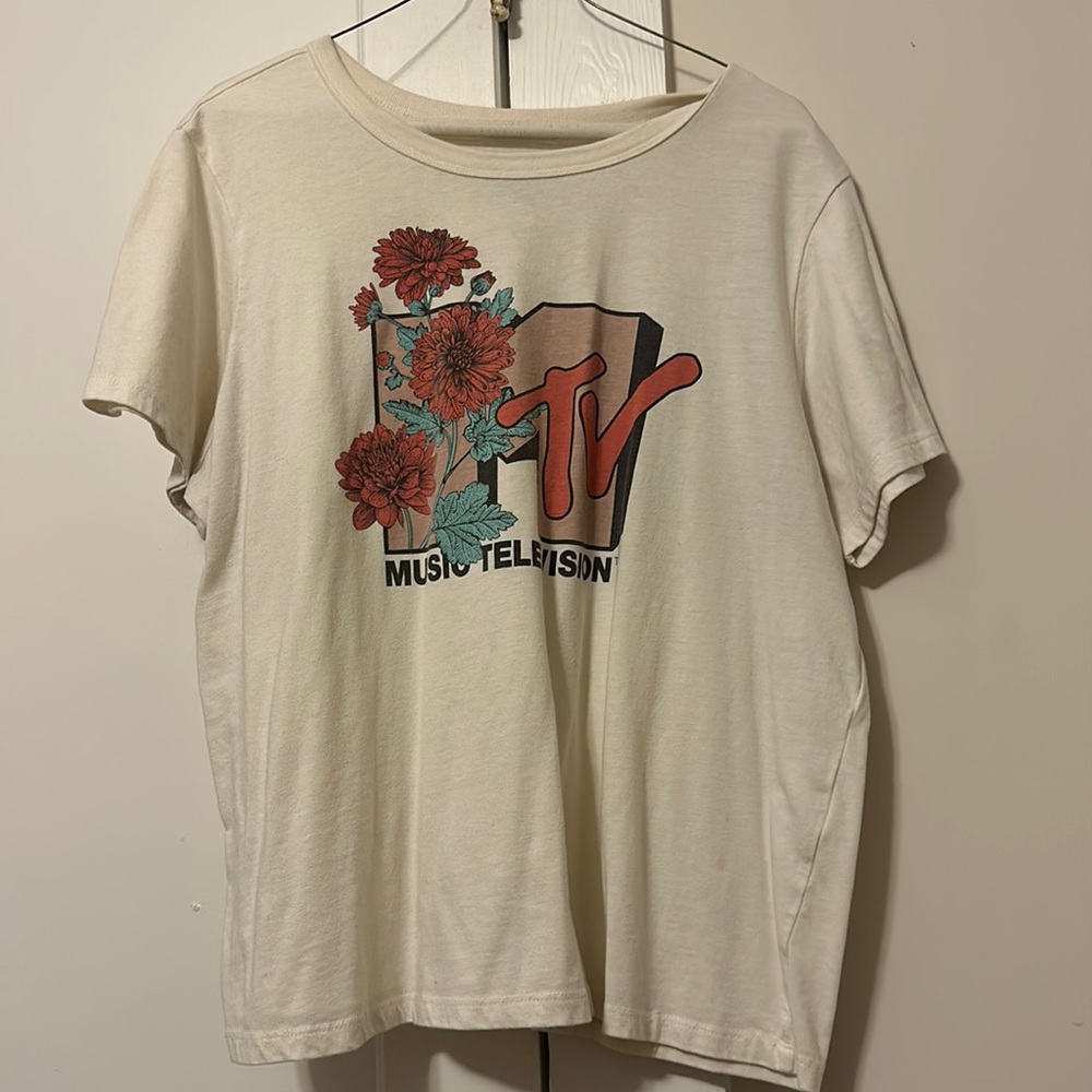 Womens MTV Floral Print Tee
